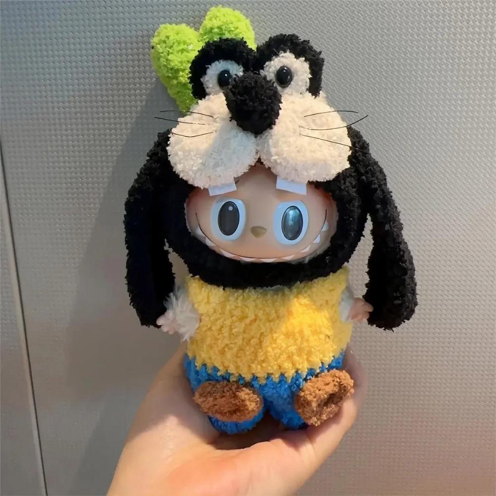 New 17cm Labubu Inventory Cute Fashion Clothing Accessories Labubu Headband Scarf Decoration Bubble Doll Clothing Birthday Gift