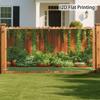 2D Sunlit Vertical Timber Fence Hanging Green Ivy Potted Plant Patio Photo Background