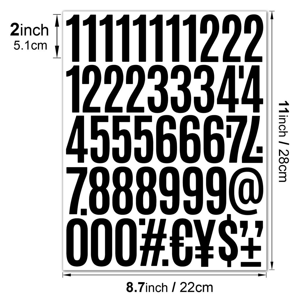 Naklejka Alfanumeryczna 2-calowa Winyl Wodoodporny Kreatywny Plakat Prezent Indeks Ręczny Numer Konta Naklejka