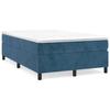 Cadre de lit avec matelas - Maison Exclusive - Velours bleu foncé - 120x200cm - 2 places