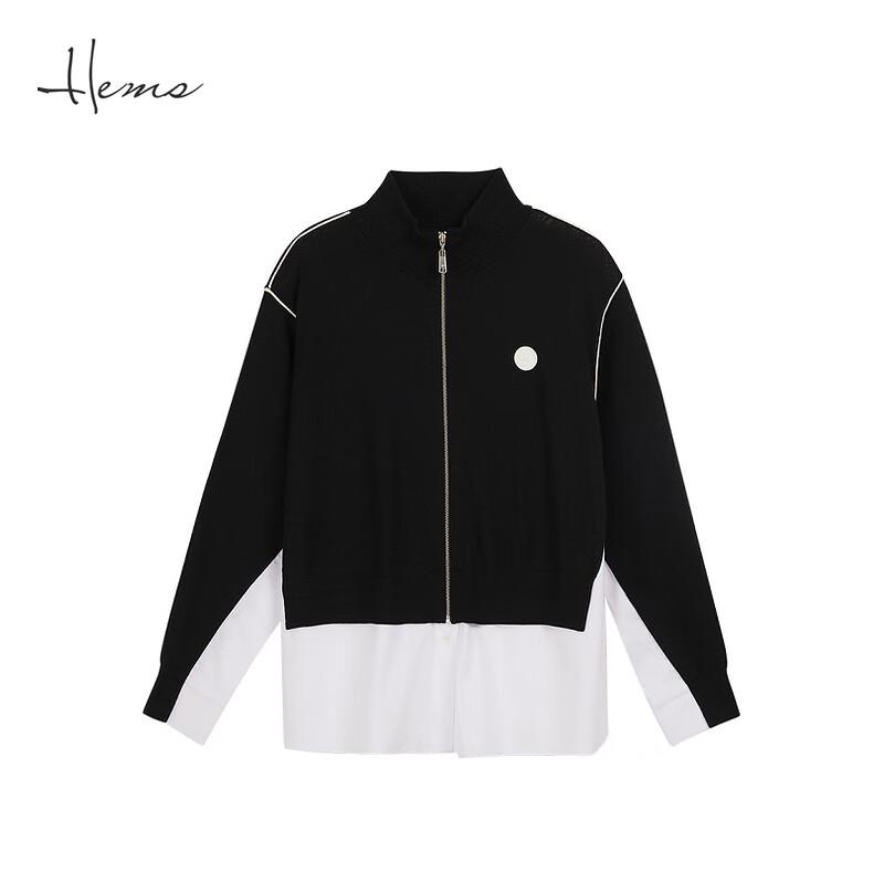 Heilmans Women's Semi-High Collar Zip Wool Cardigan