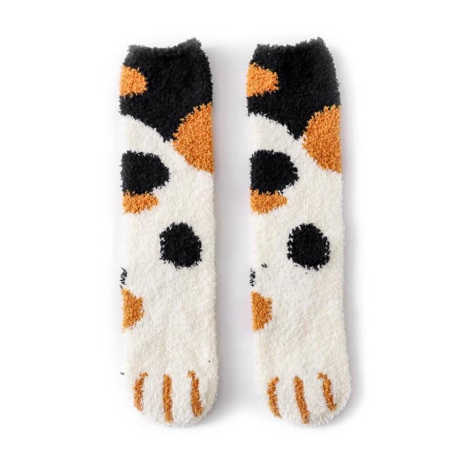 Women's Winter Velvet Coral Fleece Socks - Cute Japanese Style Fluffy Home & Sleep Socks
