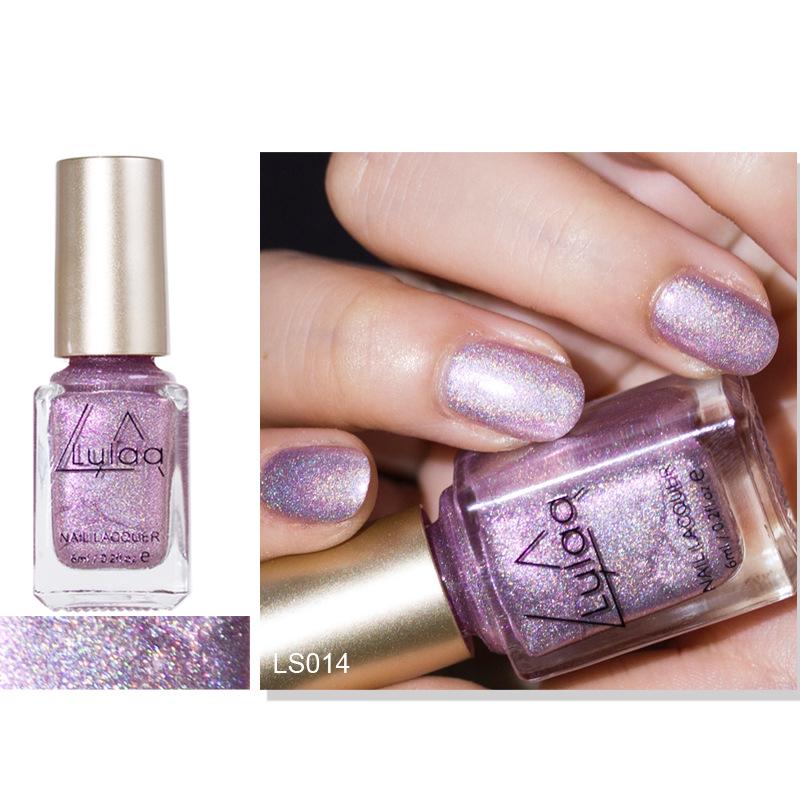 Laser Nail Polish Set Shiny Sequins No-bake Nail Polish Nail Art Supplies