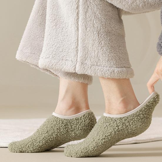 Adult Soft Slipper Socks for Women Fuzzy Floor Socks with Grips Winter Thickened Fleece Sleep Socks Non-slip Boot Socks