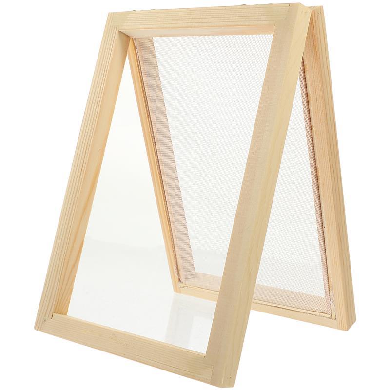 Wooden Mould Papermaking Craft Deckle Printing Toys Paper Making Frame Screen Diy Handmade Kit Kids Mold Tools For Frames Make