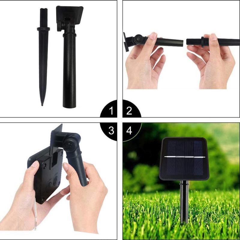 Solar LED Colorful Tube String Lights - Waterproof Courtyard & Garden Decoration