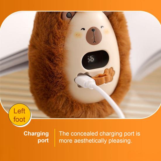 Hand Heater for Commuting Cute Plush Heater, Rechargeable Electric Portable Pocket Soft Mini Warm Winter Outdoor And Office Use Cold Weather Relief