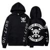 Unisex mikina s potiskem pirátské lebky One Piece - Dlouhý rukáv, Jaro/Podzim