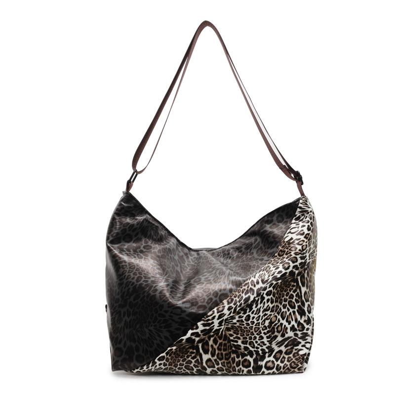 New Retro Shoulder Bag Leopard Print Lazy Style Fashion New Large Capacity Tote Bag Messenger Bag Women