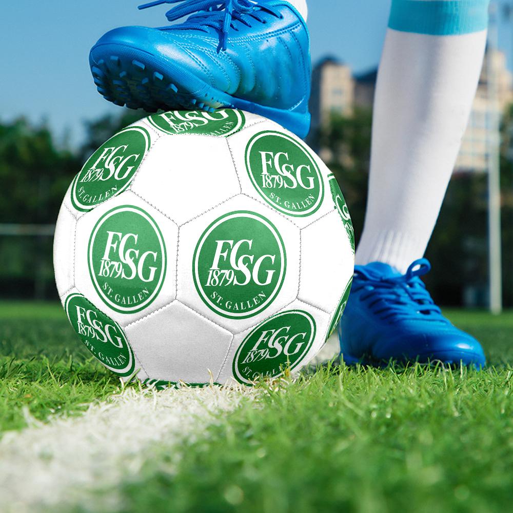 FC St.Gallen Size5 Soccer Ball, Colorful, Suitable for All Ages, Machine-stitched, PVC Material, Competition Grade,durable and High Bounce