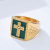 2025 Nordic Viking Celtic Cross Ring Men's Niche Personality Eternal Knot Ring.