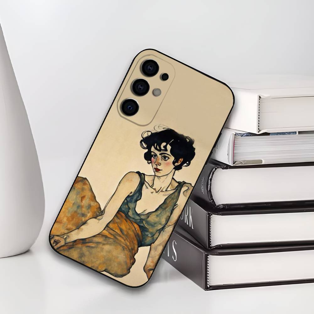 E-Egon S-Schiele Phone Case Silicone Soft For Samsung S25,S24,S21,S22,S23,S30,Ultra,S20,Plus,Fe,Lite