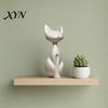 Warm Touch Cat Sculpture 3D Printed Figurines, Matte White Ornaments, Nordic Style Study Room Ornament Statue, Minimalist Artistic for Home