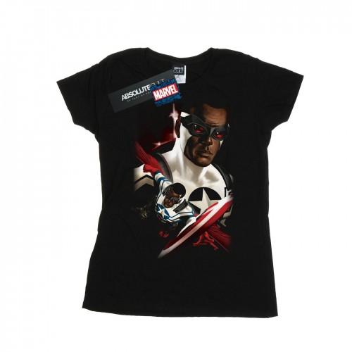 Marvel Womens/Ladies Captain America Sam Wilson Portrait Cotton T-Shirt