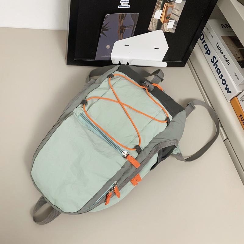 Schoolbag1011 autumn new outdoor backpack men's contrasting color mountaineering bag retro lightweight travel bag sports portable schoolbag