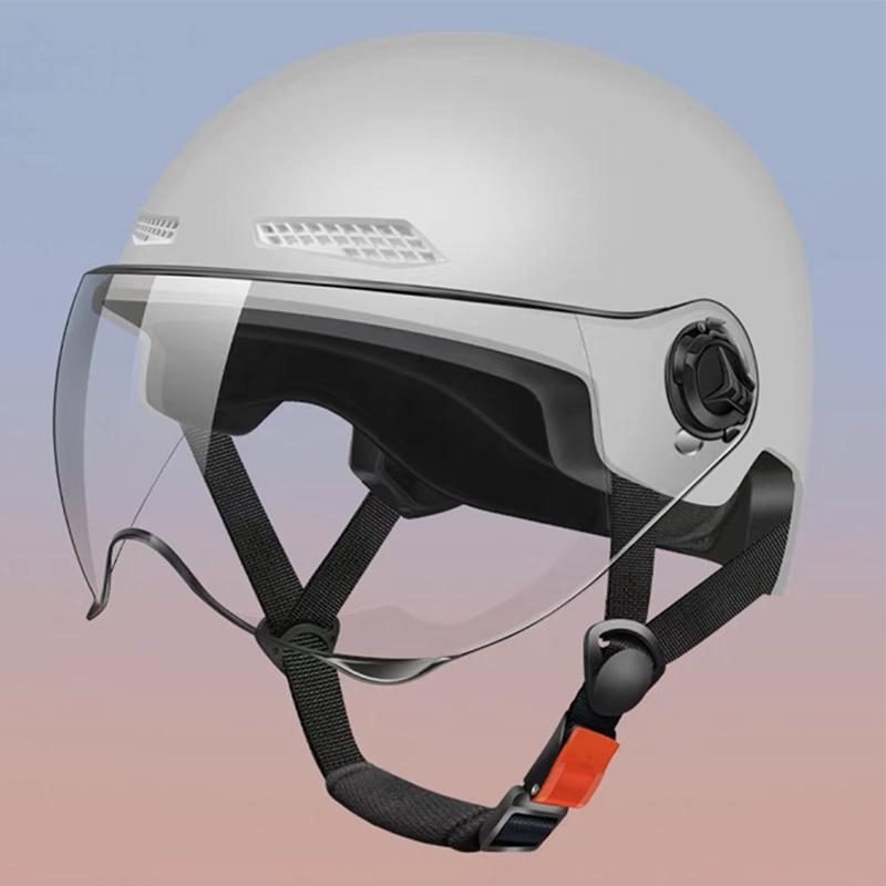 

Велосипедный защитный шлем Мужской и женский Взрослый Детский Мультяшный Электрический велосипед Мотоцикл Полушлем с очками серый