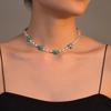 Bohemian Faux Pearl & Turquoise Starfish Ethnic Choker Necklace