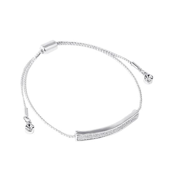 

Минималистичный браслет-слайдер со стразами и стразами, браслет-манжета, женские вечерние украшения серебряный