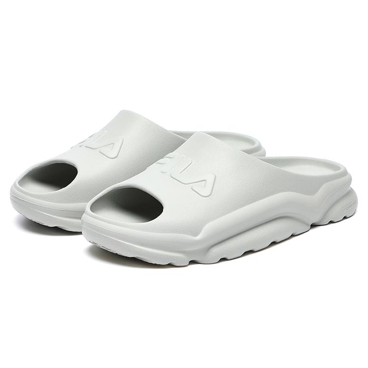 New FILA Swim Retro Slides Rubber Sole Quick Dry Slide Slippers Men's Stone Gray F12M222515FMG