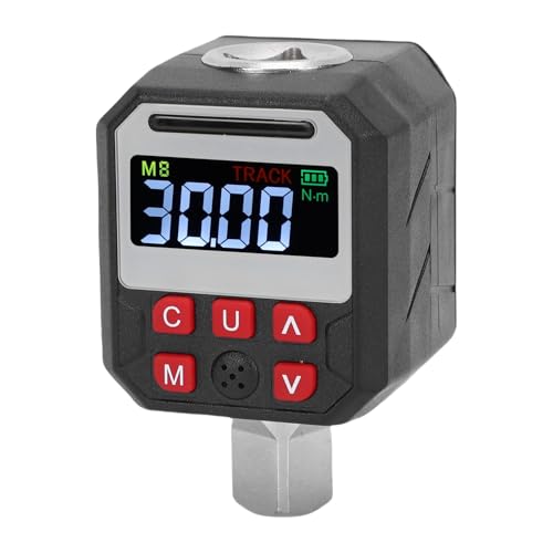 

Asixxsix 1/2-inch Digital Torque Adapter, 1.5-30N.m Digital Torque Wrench Converter with Preset Values, Peak, Trail, and Data Storage, 4 Units, for Ca