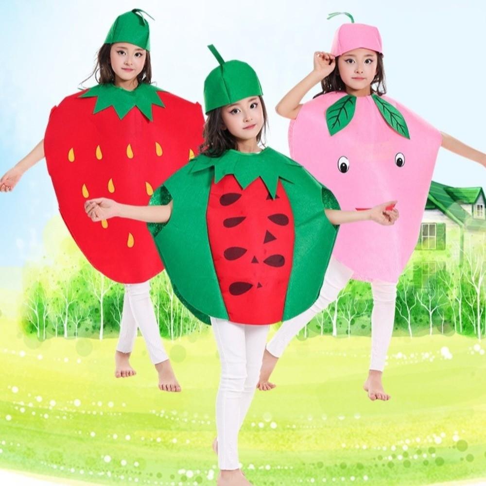 Přenosná vystoupení Cos Oblečení Ovocný kostýmový set Dětský halloweenský večírek Kostým Školní jeviště