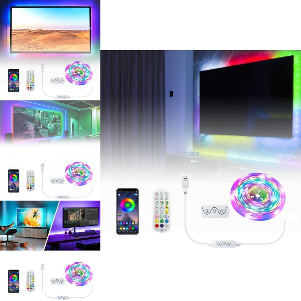 Control Remote Bluetooth Usb Tv Led Backlights 3m Rgb Color Changing Strip Light