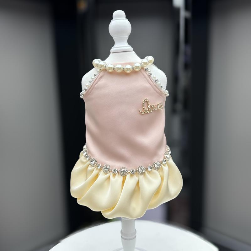 

spring summer dog skirt wedding dress Maltese clothes cat chihuahua yorkshire terrier Shih Tzu Pomeranian XS（old） рожевий