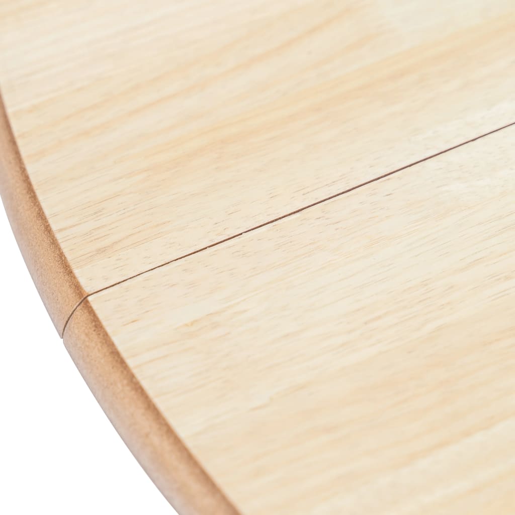 Vidaxl Stół Biało-Brązowy, 106 Cm, Lite Drewno Kauczukowca