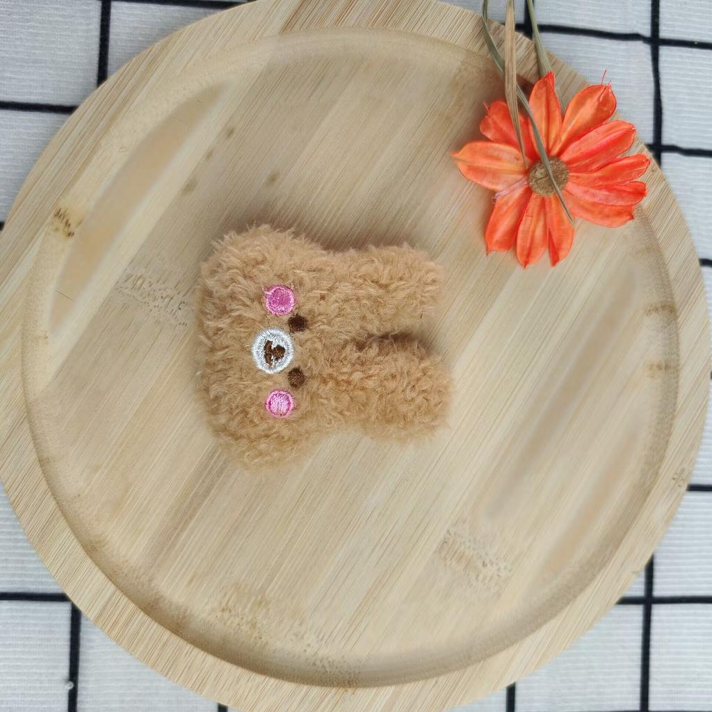 Korean Version of Cartoon Rabbit Plush Brooch Cute Blush Rabbit Keychain Doll Animal Doll Brooch Small Gift