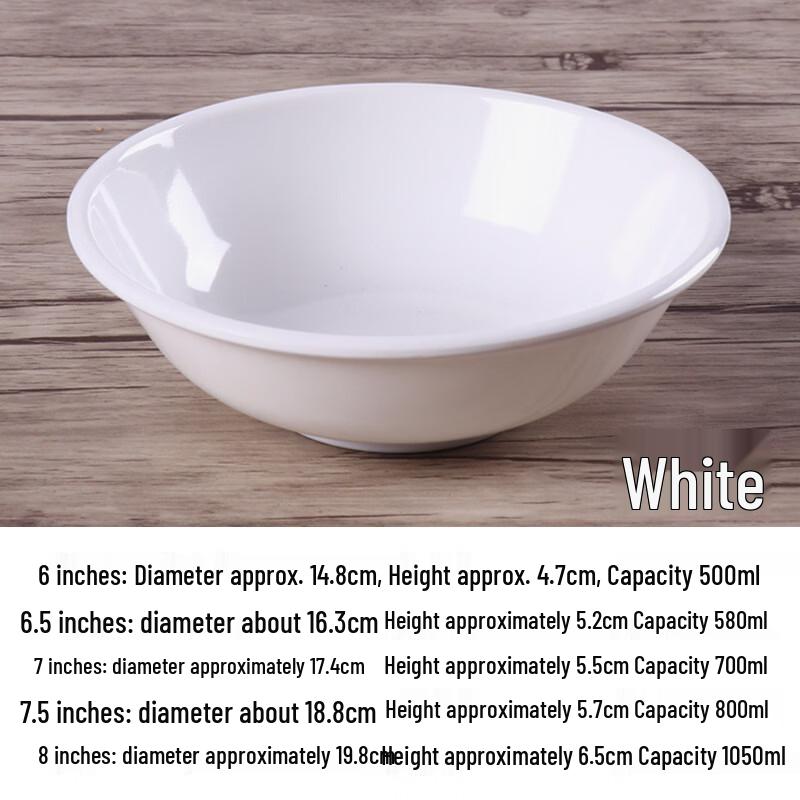 Commercial Melamine Reverse-Rim Soup & Noodle Bowl