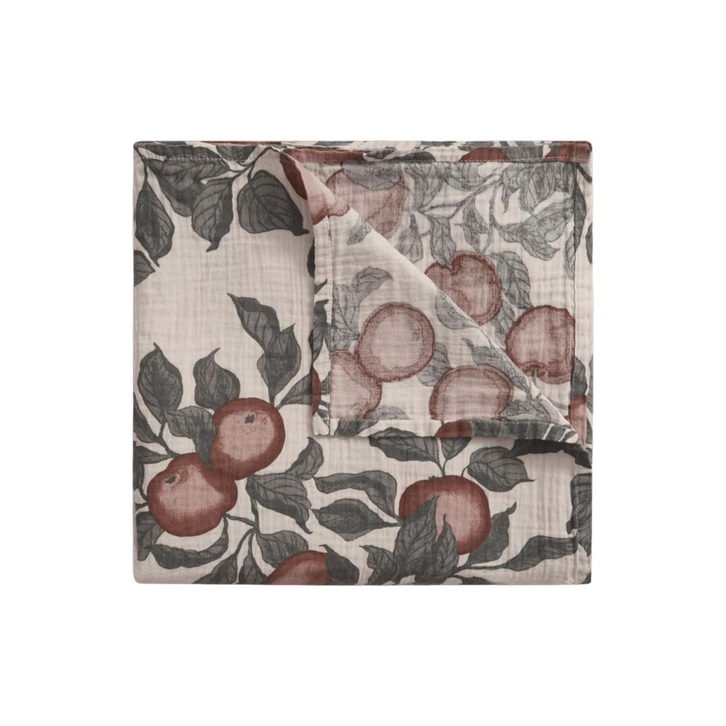 Coperta per neonati, coperta in garza per neonati, regalo per neonati, garbo&friends (Dimensioni: 110x110cm) (POMME)