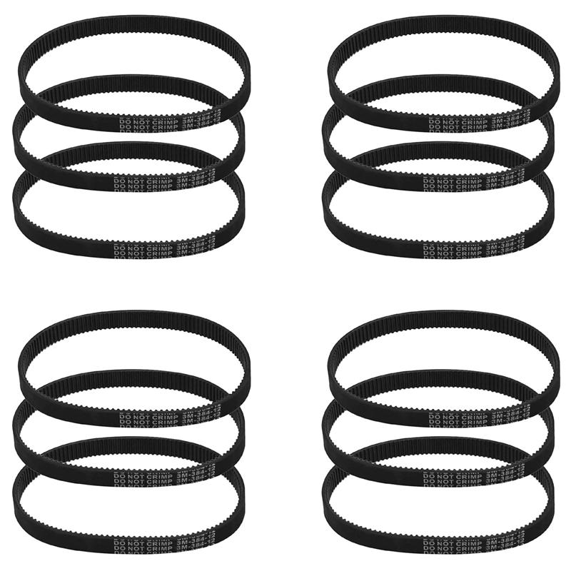 12Pcs -384-12 Drive Belt For Electric Bike E-Bike Scooter Motorcycle чёрный
