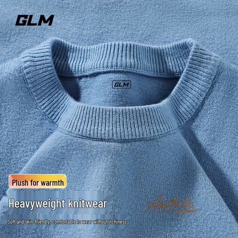 

GLM Men s Round Neck Long Sleeve Knit Pullover 3XL