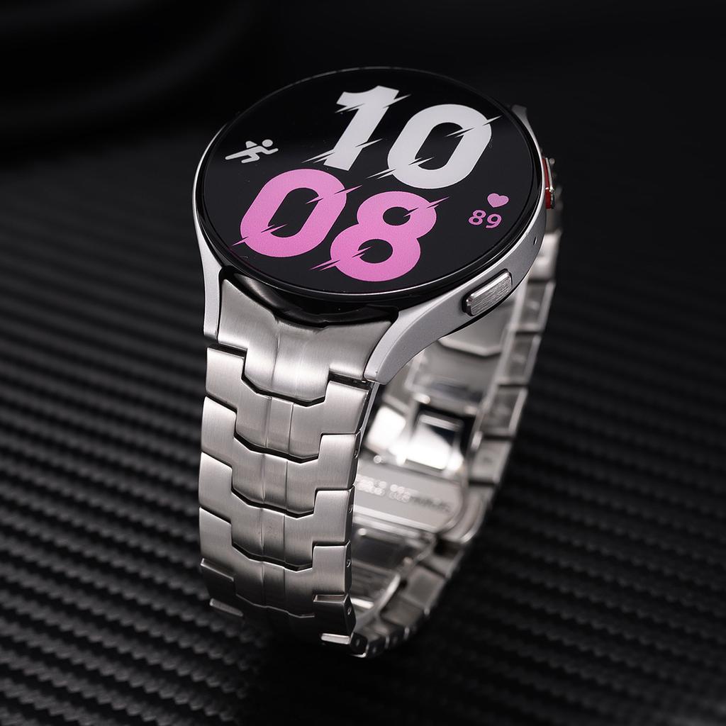 Rustfri stålrem for Samsung Galaxy Watch 7 6 5 4 Klassisk 47 mm 43 mm 42 46 mm 45 mm Ingen hull Metallbånd 40 mm 44 mm lenkearmbånd