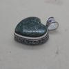Heart Shape Green Seraphinite 925 Sterling Silver Pendant Jewelry, Artisan Boho Style Seraphinite Pendant