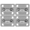 M8 4 Holes Stainless Steel Fixed Eye Plate Hook Loop UShaped Ceiling Wall Mount Hanger