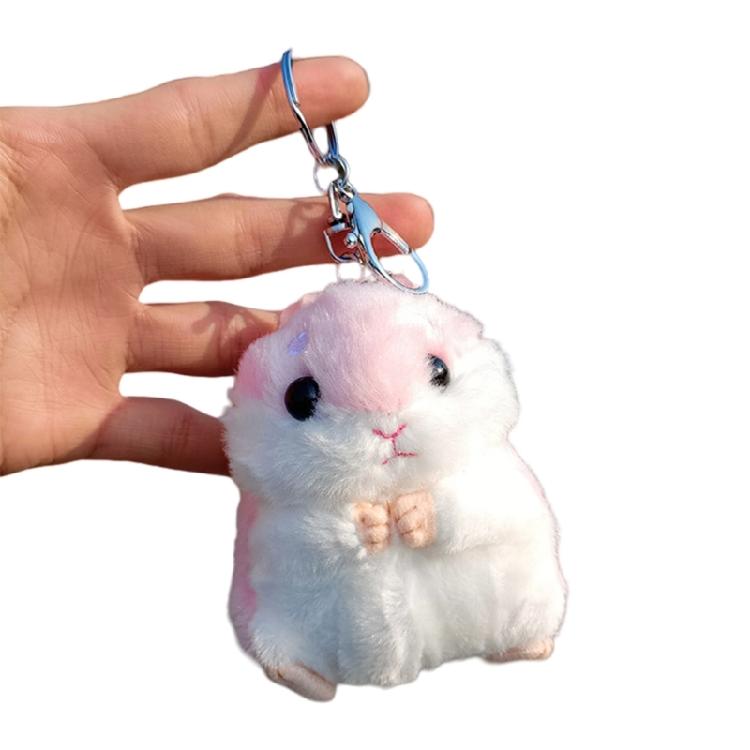 Lovely Hamster Cartoon Plush Toy for Kids Keychain Hamster Cartoon Furry Soft Charm Stuffed Hamster Toy