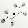 Modern 6 Light Chandelier Large Globe Ceiling Light Fixture Mid Century Black & Brass Sputnik Lighting Home Decor Lighting Gift