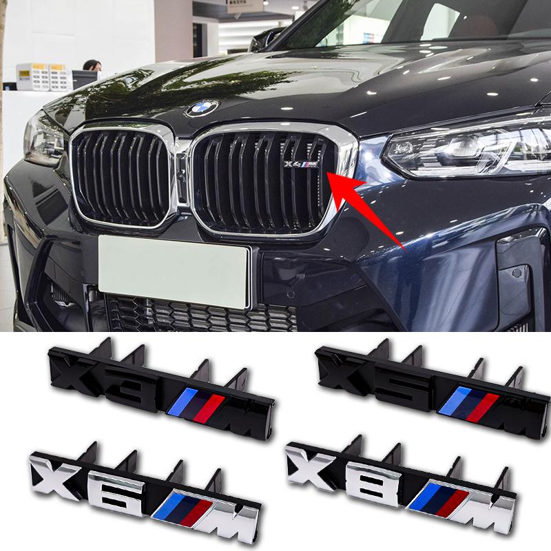 DSJW3 Car Front Grille Badge Logo Sticker M Series Number Sticker ABS Logo Suitable for BMW X2M X3M4 X5M X6M 7 F48 G01 E84 F10 F30 G11