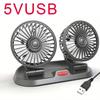 Car Fan Three-Head Automotive Electric Fan USB/12V/24V Fan 2 Speeds Car Silent Fan for Truck Car SUV RV Tent Auto Vehicles
