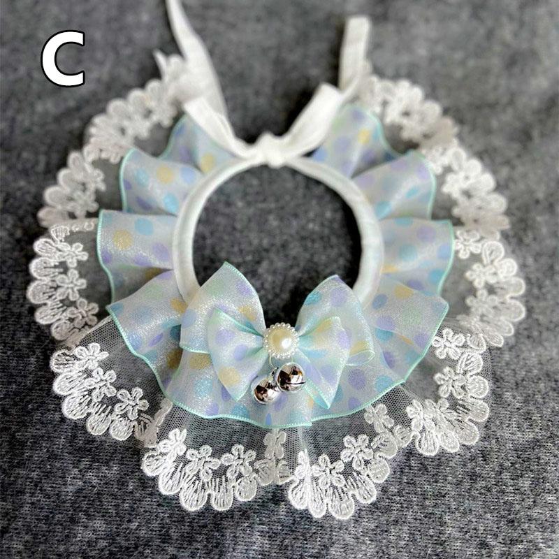 1PC Bib Scarf Bowknot Collar Neckerchief Lace Cat Dog Pet