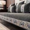 Non-Slip Thicken Chenille Sofa Cover Towel Slipcover Seat European Couch Cover Sofa Protecto Towel for Living Room Decor Grey