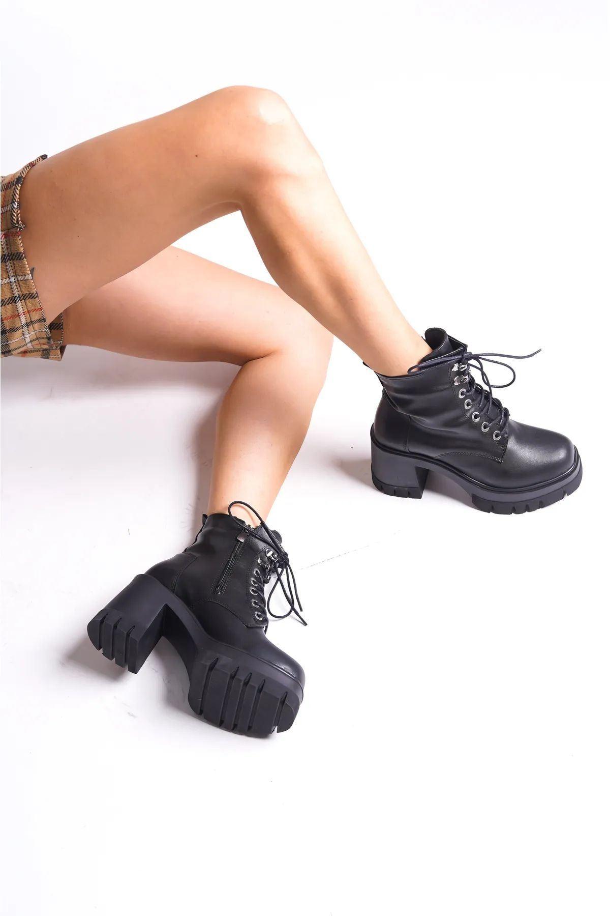 

Женские модные роскошные ботинки ручной работы на коротком каблуке специального дизайна 36 чёрный