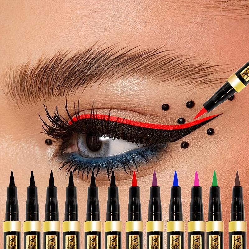 

1 шт. Водостойкие жидкие подводки для глаз - Яркие, Стойкие к смазыванию и Долговечные в 7 цветах, Идеально подходят для смелого макияжа глаз 01