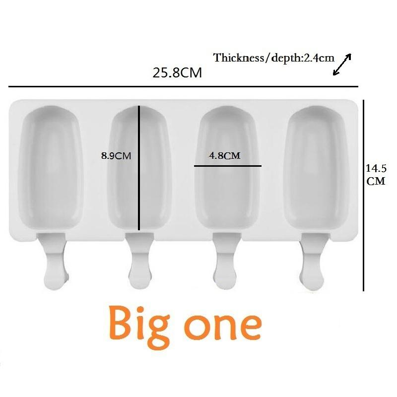 Ice Cream Molds Silicone Food Grade Ice Pop Cube Popsicle Mold With Sticks Dessert DIY Magnum Cake Mold Ice Cream Maker