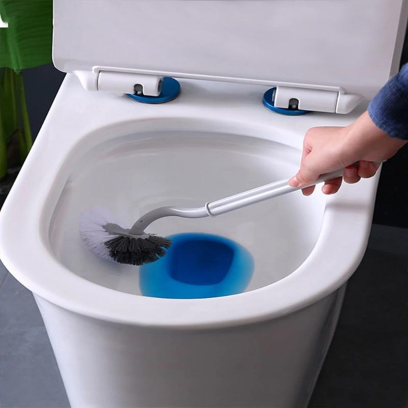 Shaped Toilet Brush with No Dead Corners Long Handle for Wall Mounted Household Bathroom Cleaning Brush Corner Seam Cleaning