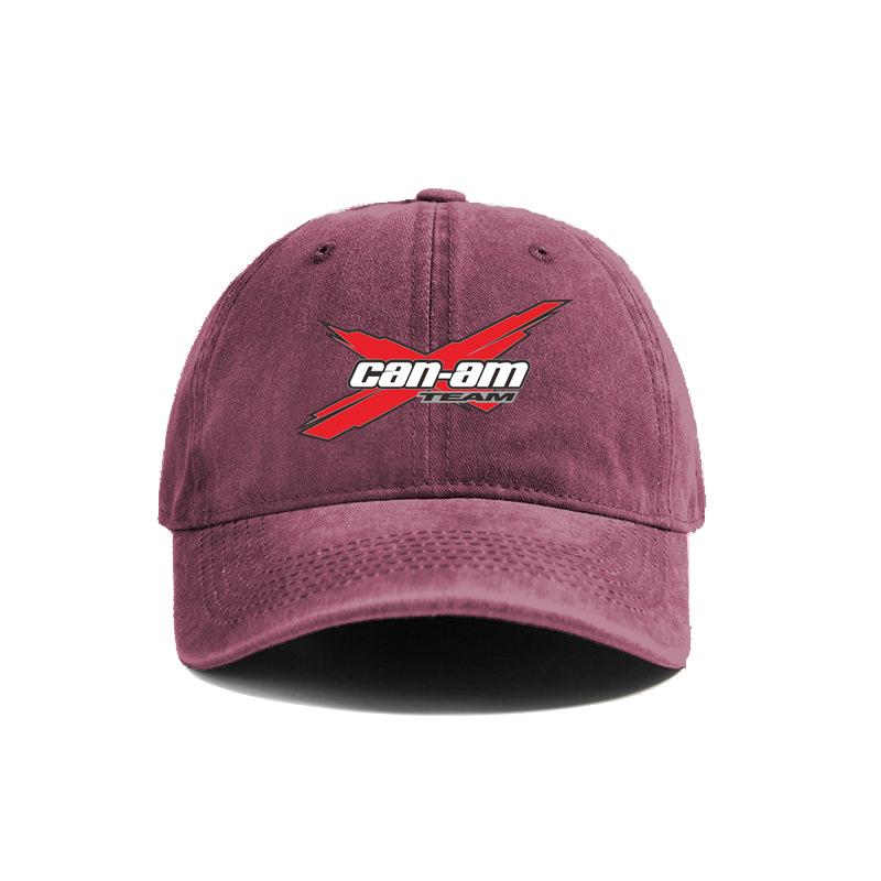 Can Am Team Baseball Cap Distressed Hats Cap Unisex Retro Outdoor Summer Adjustable Can Am Logo BRP Hat