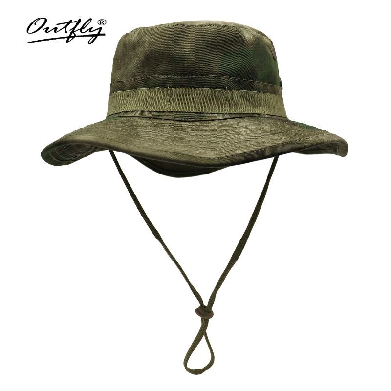 Adventure sunscreen camping bucket hat outdoor jungle camouflage visor round edge fishing hat summer new