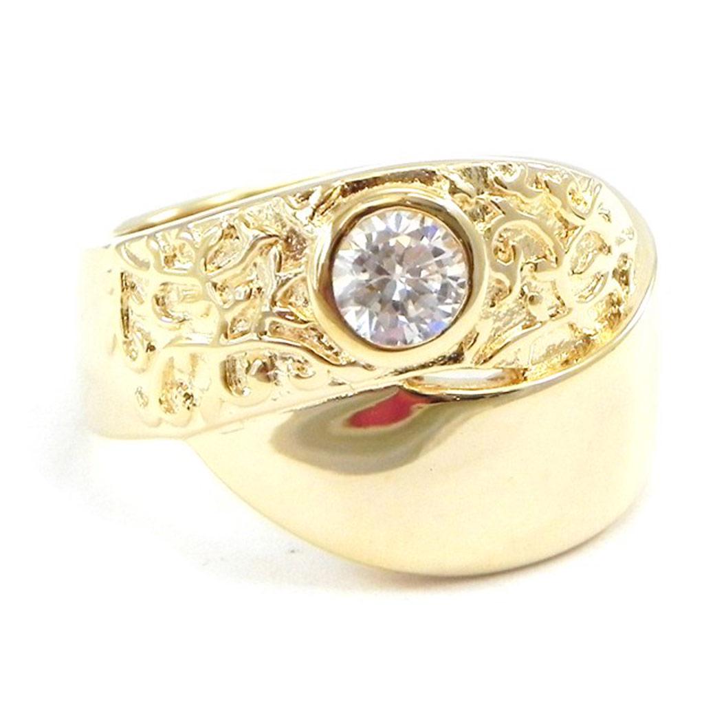 Ring Gold Plated 'Dreams' White