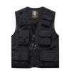 Men's Multi-Pocket Outdoor Fishing Photography Vest, V-Neck Sleeveless Plus Size Workwear 7898 Thin Design